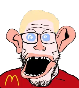 salsamaster, markiplier soyjak, amerimutt, aryan, a10 eyes, logo, mcdonalds