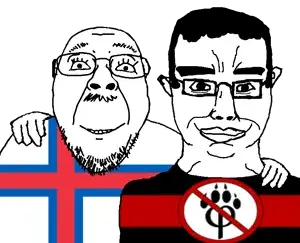 bernd, chudjak, chudjak front, chud troon alliance, 2soyjaks, anti furry, ear, faroe islands, flag, friendship
