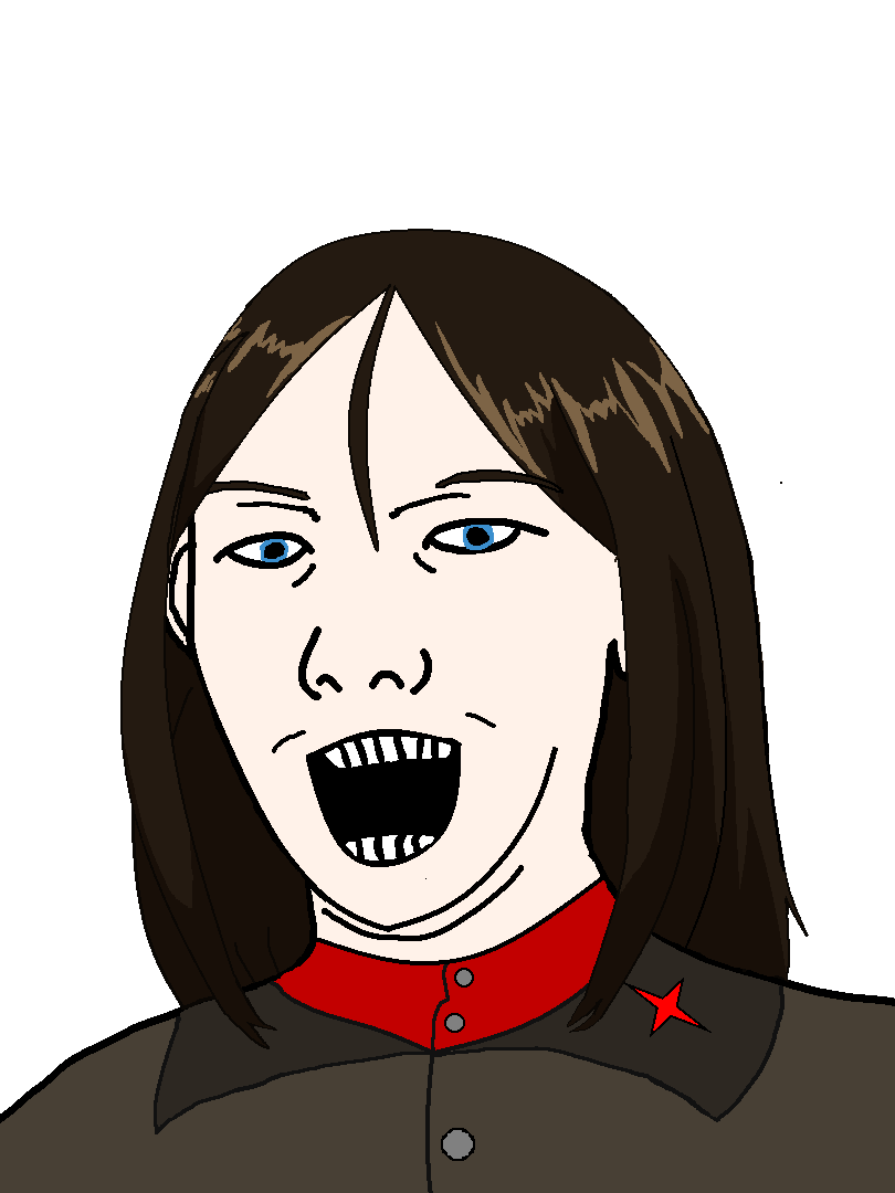 chudjak, anime, blue, brown hair, brown shirt, clothes, ear, hair, happy, necktie