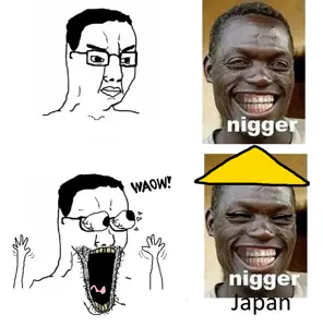 chudjak, soyak, thing japanese, black skin, clothes, hat, japan, narrow eyes, nigger, waow