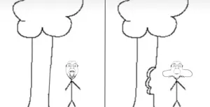 bernd, beaver, bite, comic, eating, full body, glasses, open mouth, smile, soyjak