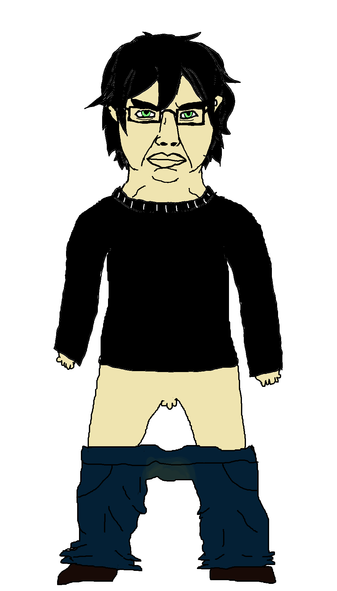 chudjak, chudjak front, obsessedchud, andrew graves, clitty, clothes, full body, green eyes, looking at you, micropenis