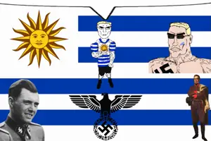 chudjak, perceptive chud, unbotheredchud, animated, speech bubble, swastika, uruguay, uruguay