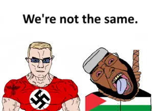 bernd, chudjak, chudjak front, hanging troonjak, muscular chud, troonjak, ack, angry, arab, beard