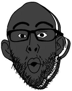 dersoylentdrinker, nojak, black skin, cookie, ear, food, foodjak, glasses, half open mouth, objectsoy