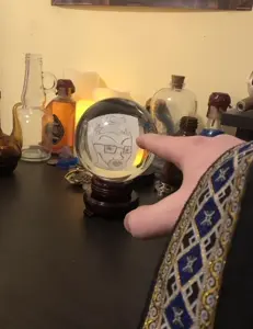 soyak, beard, bottle, crescent, hands, magic, orb, real life, robe, star
