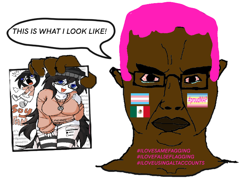 soytan, chudjak, anime, anime female, anime girl, anti soytan, bloodshot eyes, brown skin, brown troonjak, crying