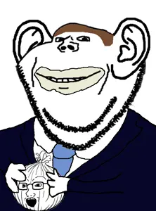 impish soyak ears, clothes, ear, hair, liberal, necktie, onion, soyjak, suit, tony abbott
