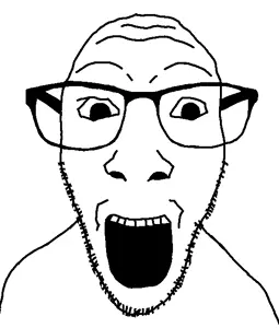 dylanjak, wholesome dylan, glasses, looking at you, open mouth, stubble, white background