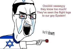 chudjak, button, chud, comic sans, crying, glasses, israel, jewish nose, judaism, nose