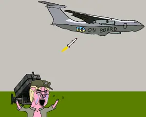 marichka, chudjak, airplane, animal, blonde hair, crying, hair, hohol, missile, pig
