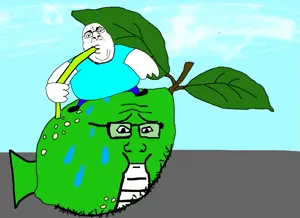 dersoylentdrinker, chugsjak, markiplier soyjak, animal, drinking, drinking straw, food, fruit, lime, sea