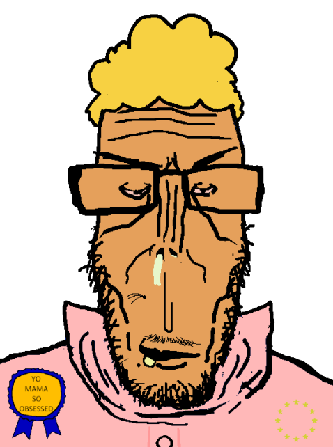 markiplier soyjak, euromutt, euromutt, award, badge, beard, blonde hair, brody foxx, earring, european union