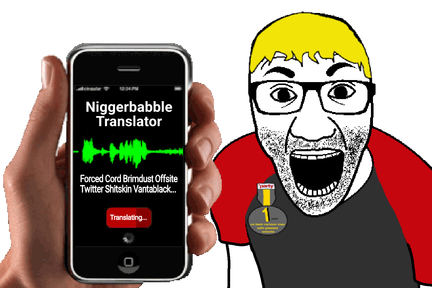 nate higgers, el perro rabioso, natejak, angry, anti sharty, arm, blonde hair, clothes, finger, glasses