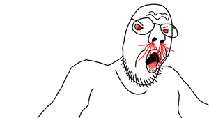 npestajak, angry, bleed, blood, bloodshot eyes, rage
