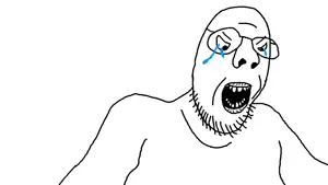 npestajak, crying, glasses, laughing, stubble, teeth, white background