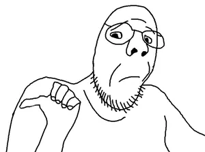 npestajak, bald, closed mouth, concerned, glasses, looking at you, pointing, stubble