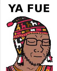 soyak, its over, brown skin, closed eyes, closed mouth, clothes, glasses, hat, inca, its over (phrase)