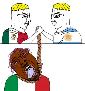 bernd, chudjak, hanging troonjak, troonjak, 3soyjaks, ack, argentina, arm, black skin, bloodshot eyes