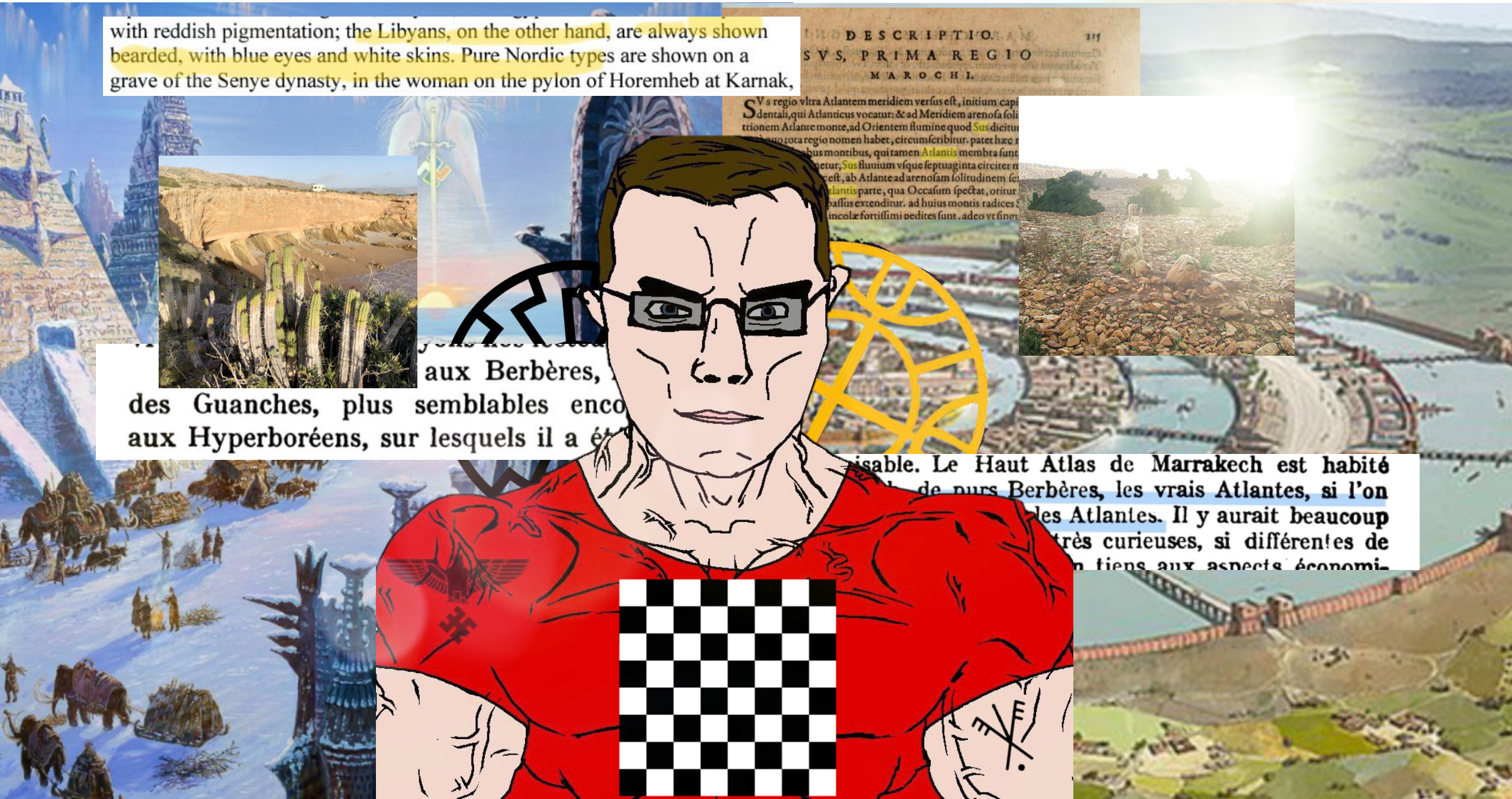 chudjak, chudjak front, muscular chud, amazigh, background, berber, blacksun, brown hair, chleuh, glasses