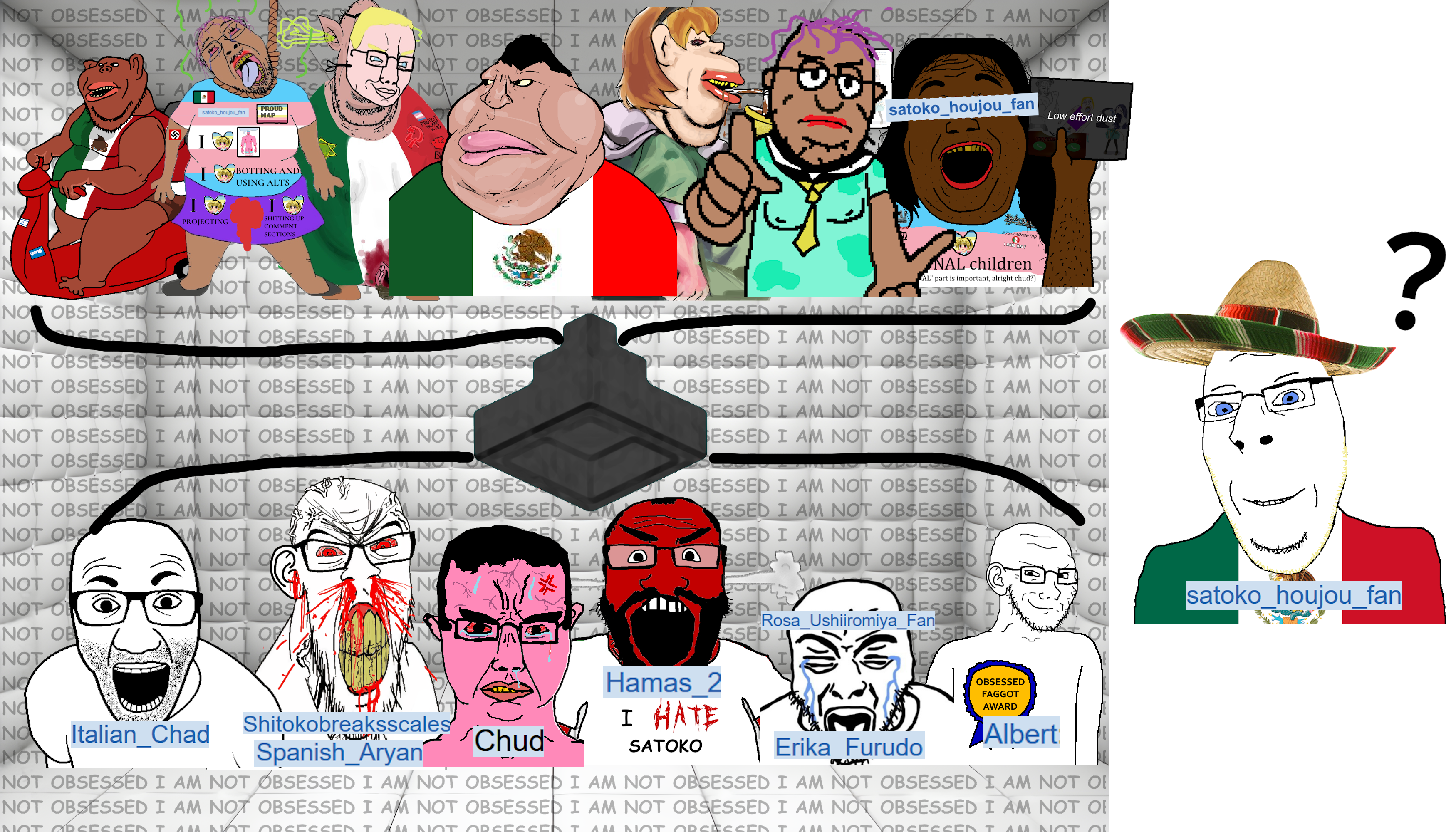 alicia, bernd, chudjak, cobson, el perro rabioso, feraljak, markiplier soyjak, meximutt, rupturejak, soyak