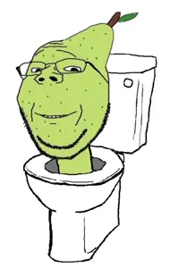 gapejak, wholesome soyjak, food, fruit, green skin, paulmcpear, pear, skibidi toilet