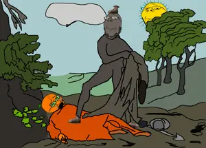 admin thrembo, cryboy soyjak, gapejak, wholesome soyjak, anti froot, boot, brown skin, crying, glasses, leaf