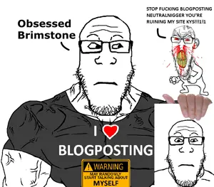 chudjak, feraljak, markiplier soyjak, chudjak front, feralrage, muscular chud, neutralplier, blogposting, bloodshot eyes, holding object
