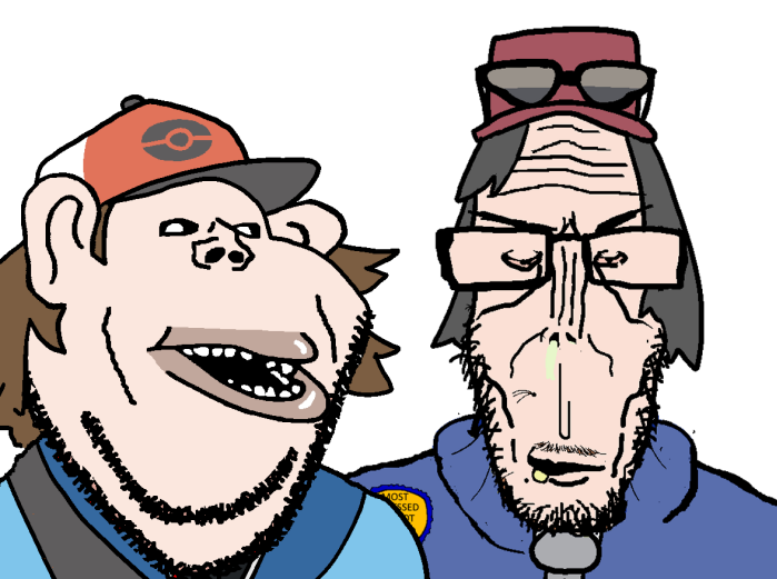 impish soyak ears, markiplier soyjak, euromutt, impish amerimutt, amerimutt, euromutt, 2soyjaks, angry, beard, black sclera