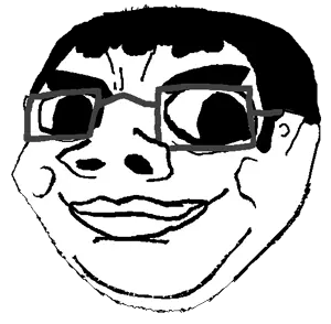 chudjak, gapejak, nathaniel, baby, chud, deformed, glasses, head, merge