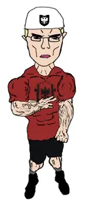 chudjak, unbotheredchud, albania, albanian, blonde hair, blue eyes, buff, glasses, hair, muscles