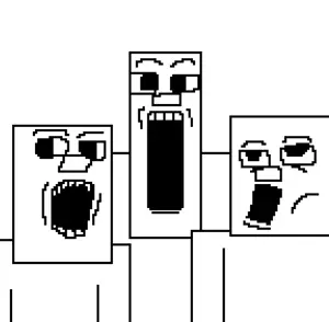 gapejak, markiplier soyjak, tony soprano soyjak, soyjak trio, pixel art, retro, soprano, uncolored skin