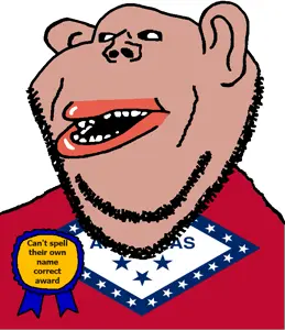impish soyak ears, impish amerimutt, amerimutt, arkansas, award, black sclera, brown skin, clothes, ear, flag