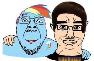 lee goldson, rainbow dash, bernd, chudjak, chud troon alliance, 2soyjaks, animal, barneyfag, closed mouth, friendship