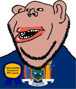 impish soyak ears, impish amerimutt, amerimutt, award, black sclera, brown skin, clothes, ear, flag, latin text