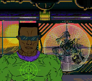 bernd, chudjak, black skin, buff, eternal champions, fan, glasses, green shirt, jonathan blade, overkill