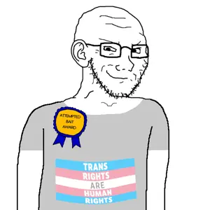 soyak, award, bait, closed mouth, clothes, flag, glasses, smile, smug, stubble