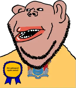 impish soyak ears, impish amerimutt, amerimutt, 1776, award, black sclera, brown skin, clothes, ear, eating