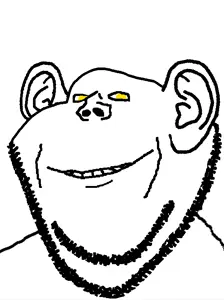 impish soyak ears, modern impish soyak ears, beard, big ears, ear, smile, stubble, yellow eyes