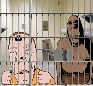 chudjak, cobson, hornyson, suspicious chudjak, brenton tarrant, brown skin, crying, hands, horny, prison cell