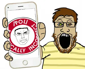 chudjak, markiplier soyjak, pol face, /pol/tard, 4chan, chud, doomentio, doomposting, doomverse, holding object