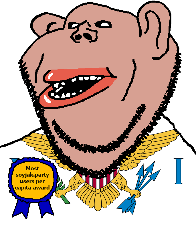 impish soyak ears, impish amerimutt, amerimutt, award, black sclera, brown skin, clothes, eagle, ear, flag