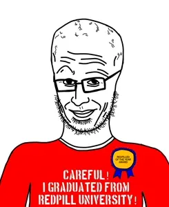 unijak, award, big brain, big forehead, clothes, glasses, lips, reddit, redpill, smug