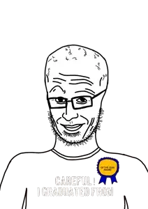 unijak, award, big brain, big forehead, clothes, glasses, lips, smug, stubble, text