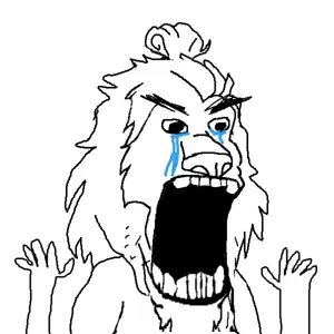 unknown, animal, arm, crying, hands, hands up, lazy lions, lion, nft, open mouth