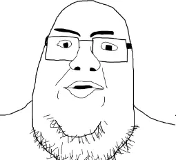 unknown, bald, bunjak, coal, glasses, open mouth, stubble, white background, wholesome