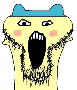 354 - front_facing open_mouth stretched_mouth subvariant mameson variant catjak variant markiplier_soyjak.png