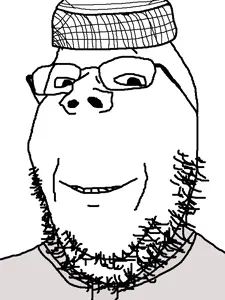 gapejak, wholesome soyjak, arab, beard, clothes, hat, islam, islamic, religion, smile