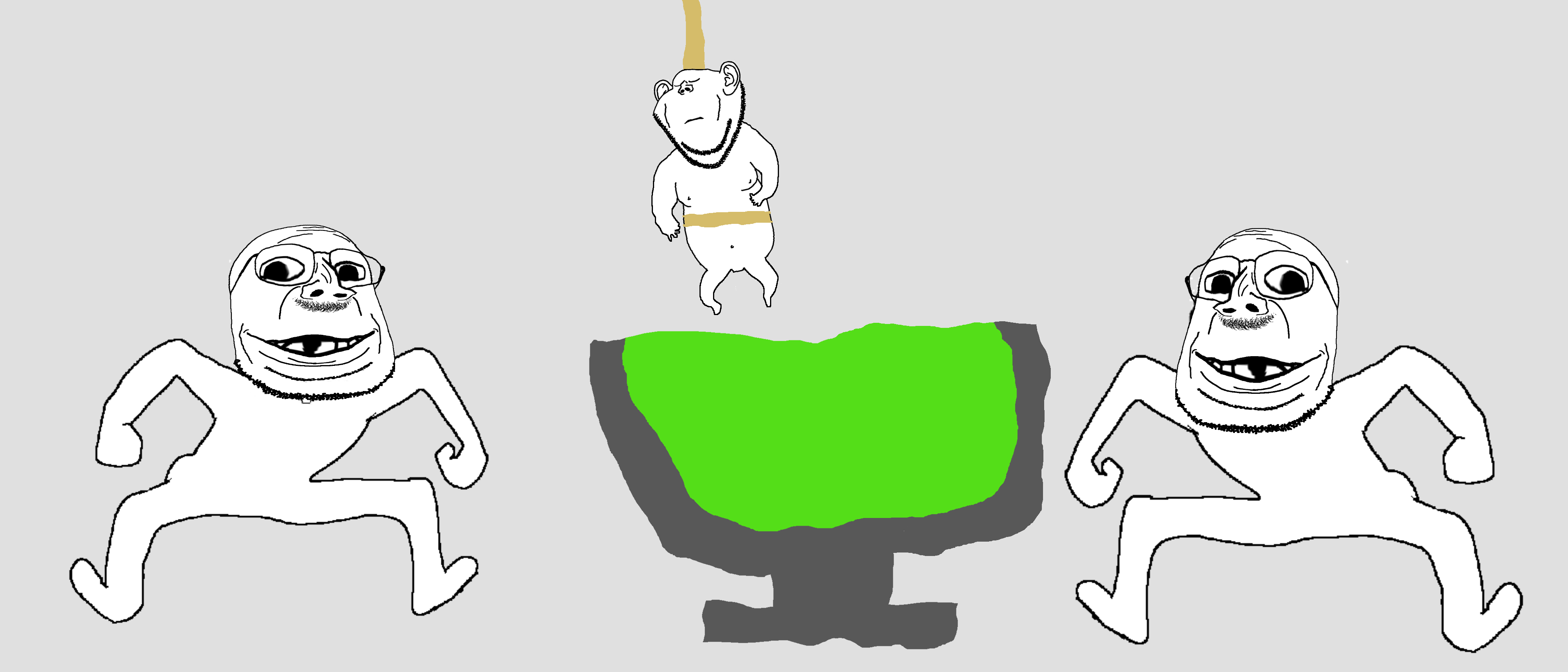 gapejak, impish soyak ears, emmanuel, emmanuel richardson, wholesome soyjak, 3soyjaks, acid, baby, closed eyes, closed mouth