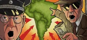 two pointing soyjaks, colorjak, adolf hitler, argentina, bolivia, brazil, chile, colombia, disguise, german uniform